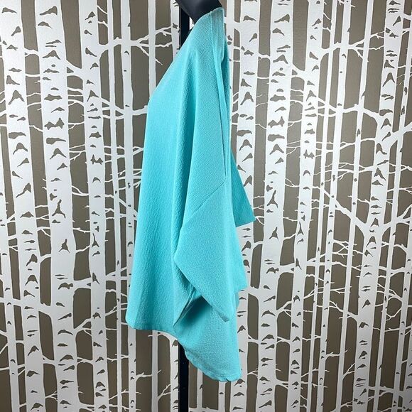 Dantelle NEW Aqua Textured Drop Sleeve High Low Hem Top sz 1X - Picture 3 of 7